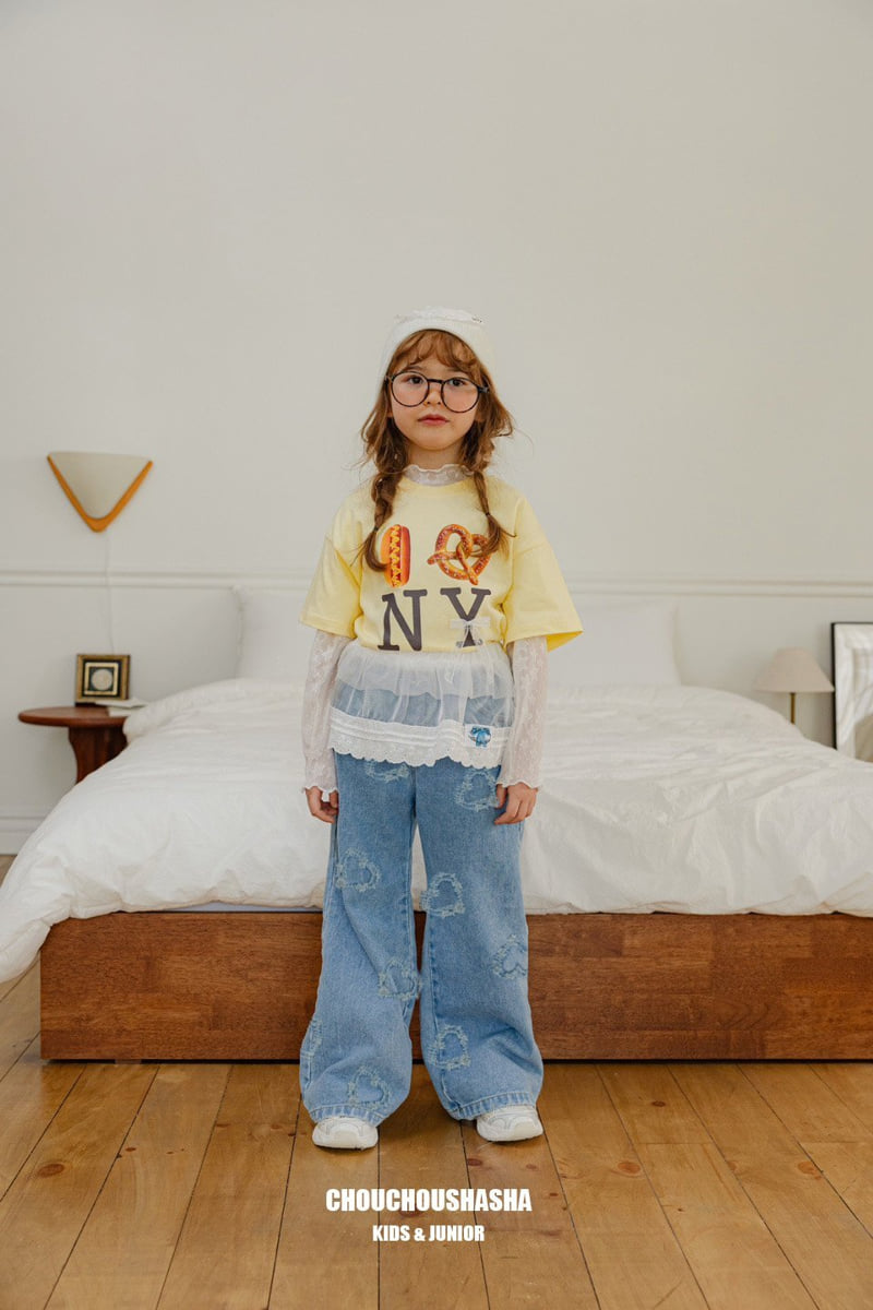 Chouchou Shasha - Korean Children Fashion - #stylishchildhood - Lovely Denim Pants