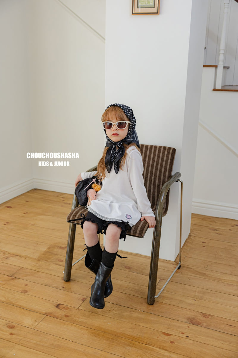 Chouchou Shasha - Korean Children Fashion - #todddlerfashion - Chou Wrinkle Long Tee - 6