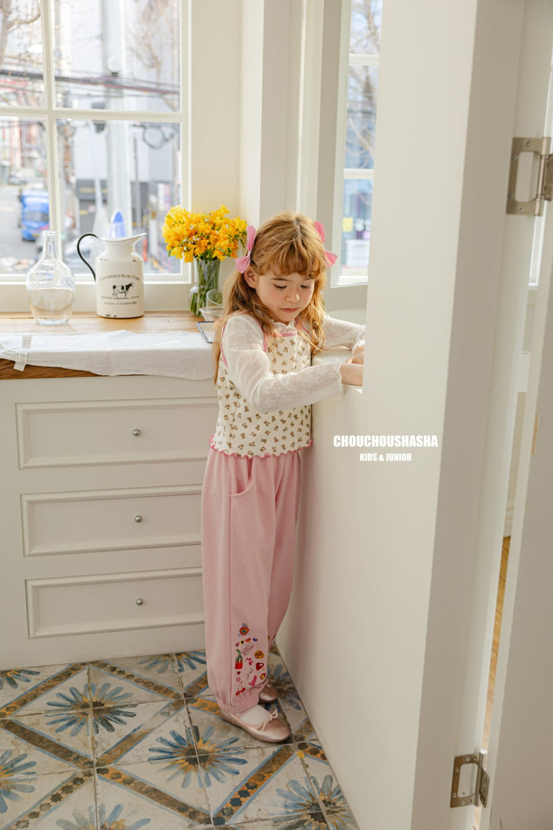 Chouchou Shasha - Korean Children Fashion - #todddlerfashion - Sticker Jogger Pants - 5