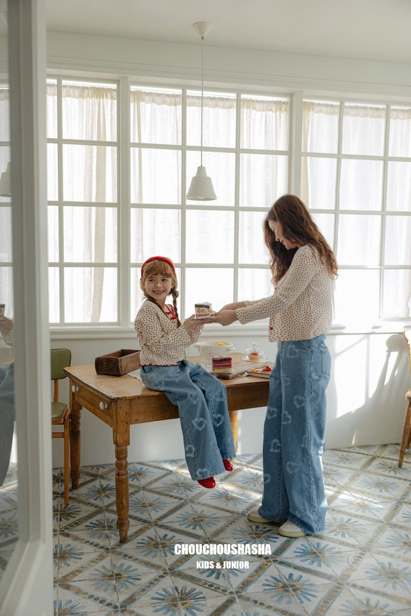 Chouchou Shasha - Korean Children Fashion - #toddlerclothing - Lovely Denim Pants MOM - 12