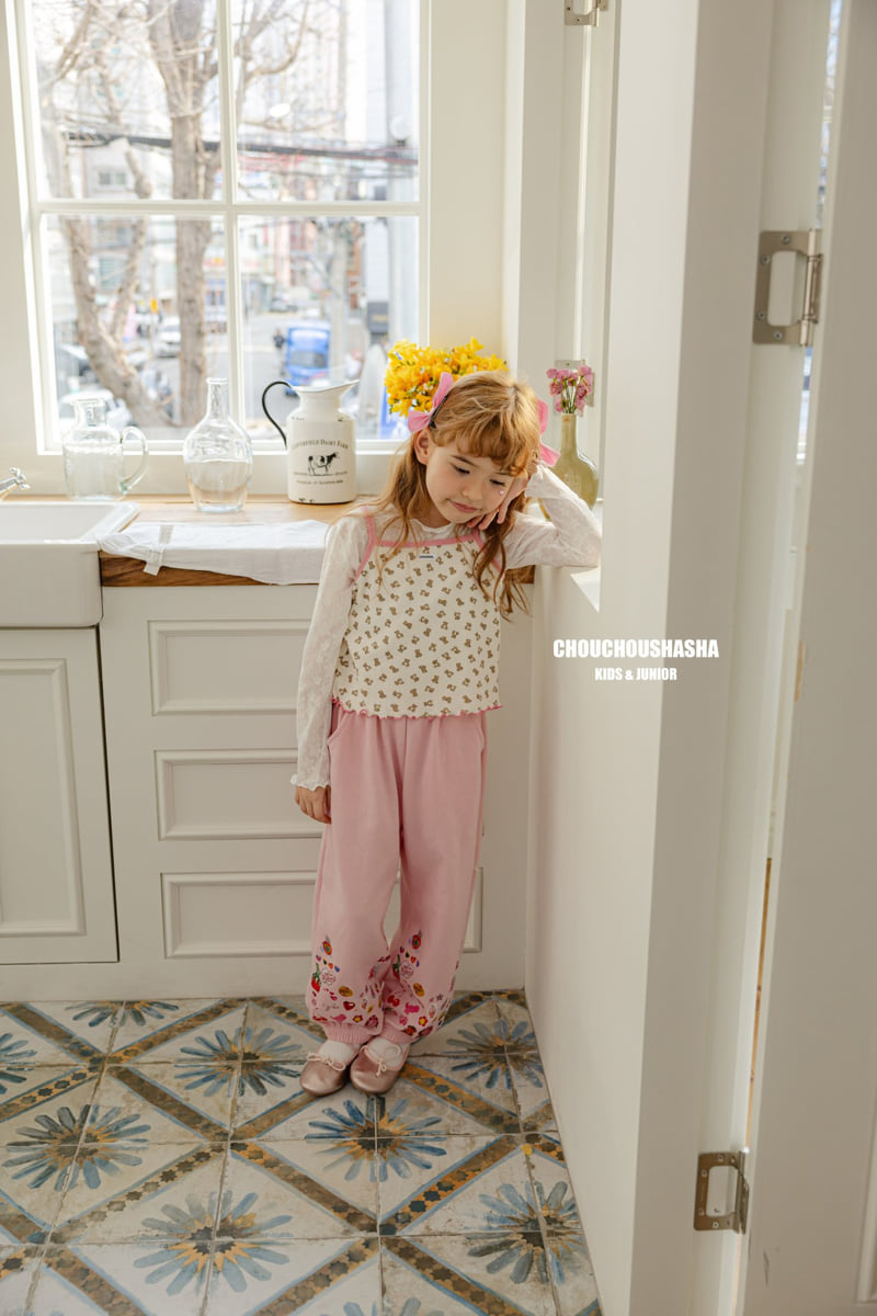 Chouchou Shasha - Korean Children Fashion - #toddlerclothing - Sticker Jogger Pants - 6