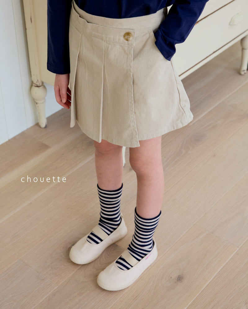 Chouette - Korean Children Fashion - #Kfashion4kids - Oat Pleats Currot Skirt
