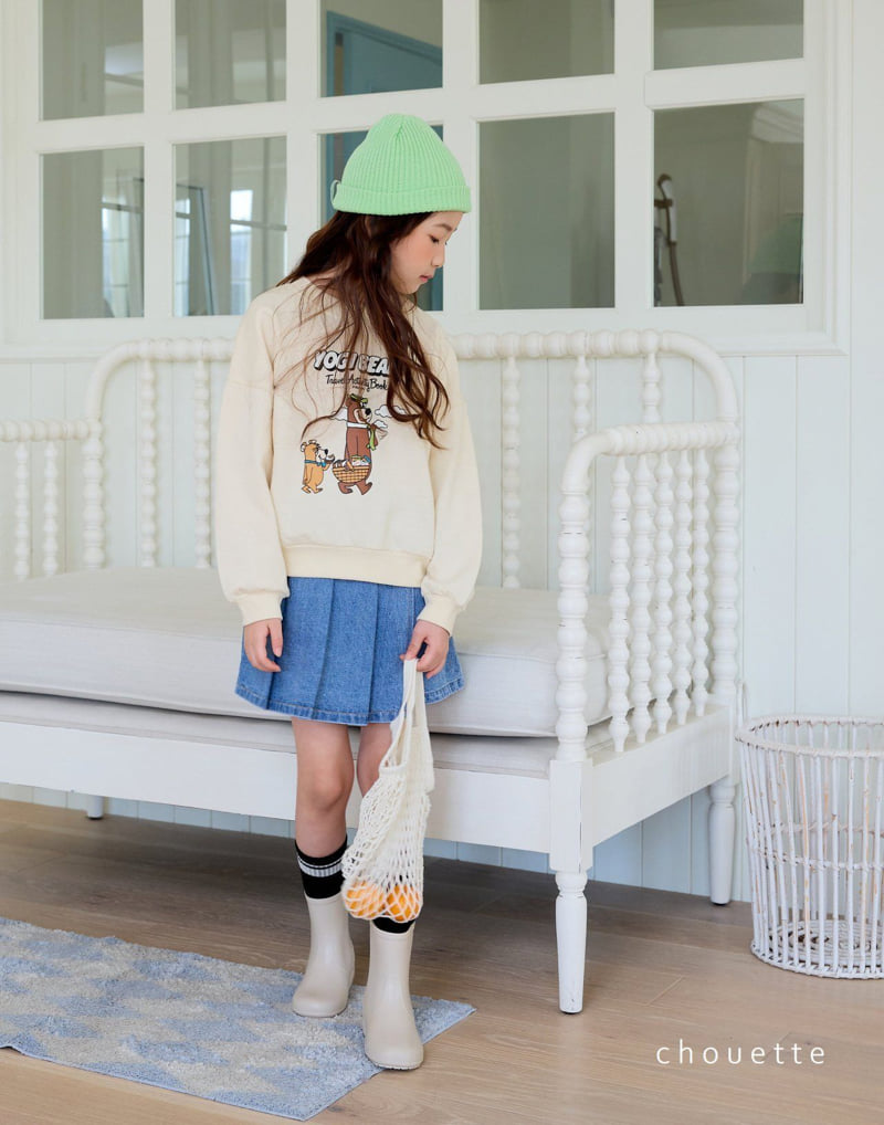Chouette - Korean Children Fashion - #childrensboutique - Denim Pleats Currot Skirt - 12