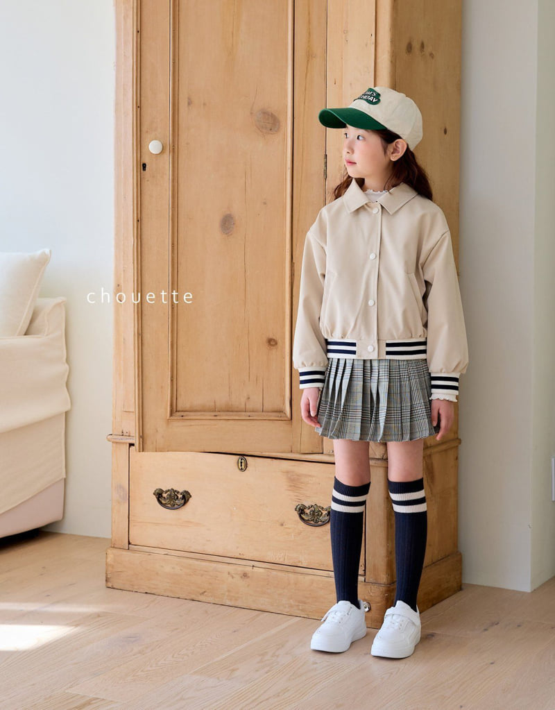 Chouette - Korean Children Fashion - #childrensboutique - Varsity Collar Jumper - 6