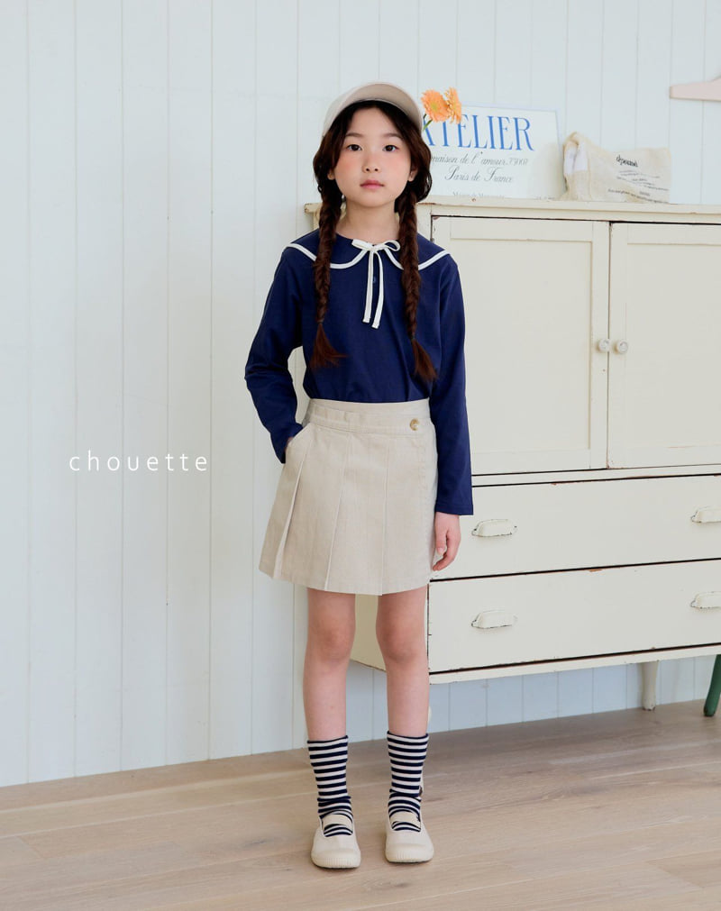 Chouette - Korean Children Fashion - #fashionkids - Ribbon Collar Tee - 3