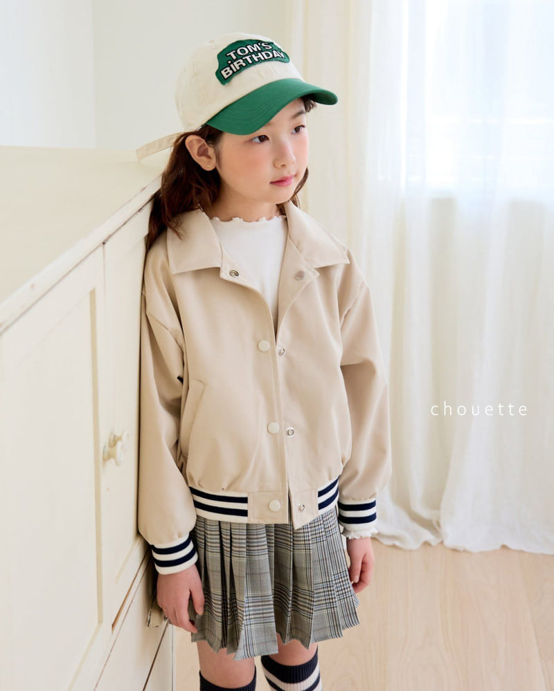 Chouette - Korean Children Fashion - #kidzfashiontrend - Varsity Collar Jumper - 12