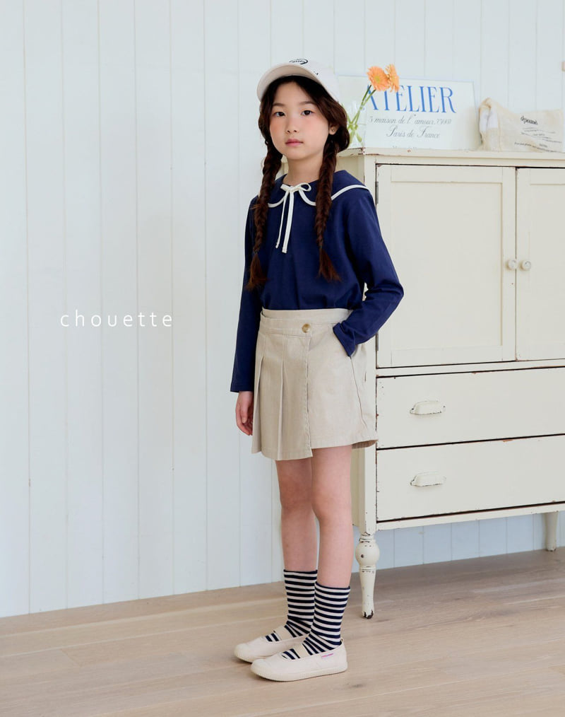 Chouette - Korean Children Fashion - #littlefashionista - Ribbon Collar Tee - 8