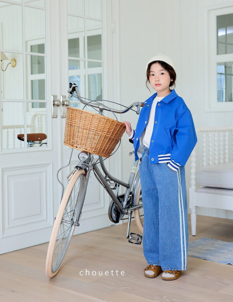 Chouette - Korean Children Fashion - #littlefashionista - Tape Wide Denim Pants - 12