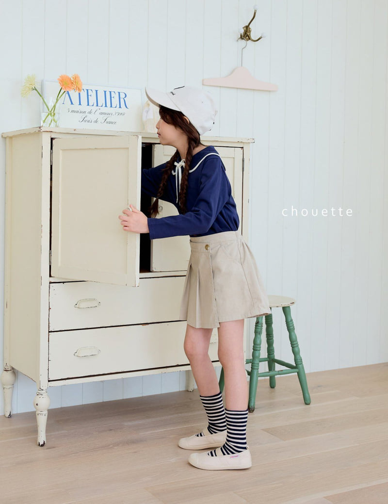 Chouette - Korean Children Fashion - #magicofchildhood - Ribbon Collar Tee - 9