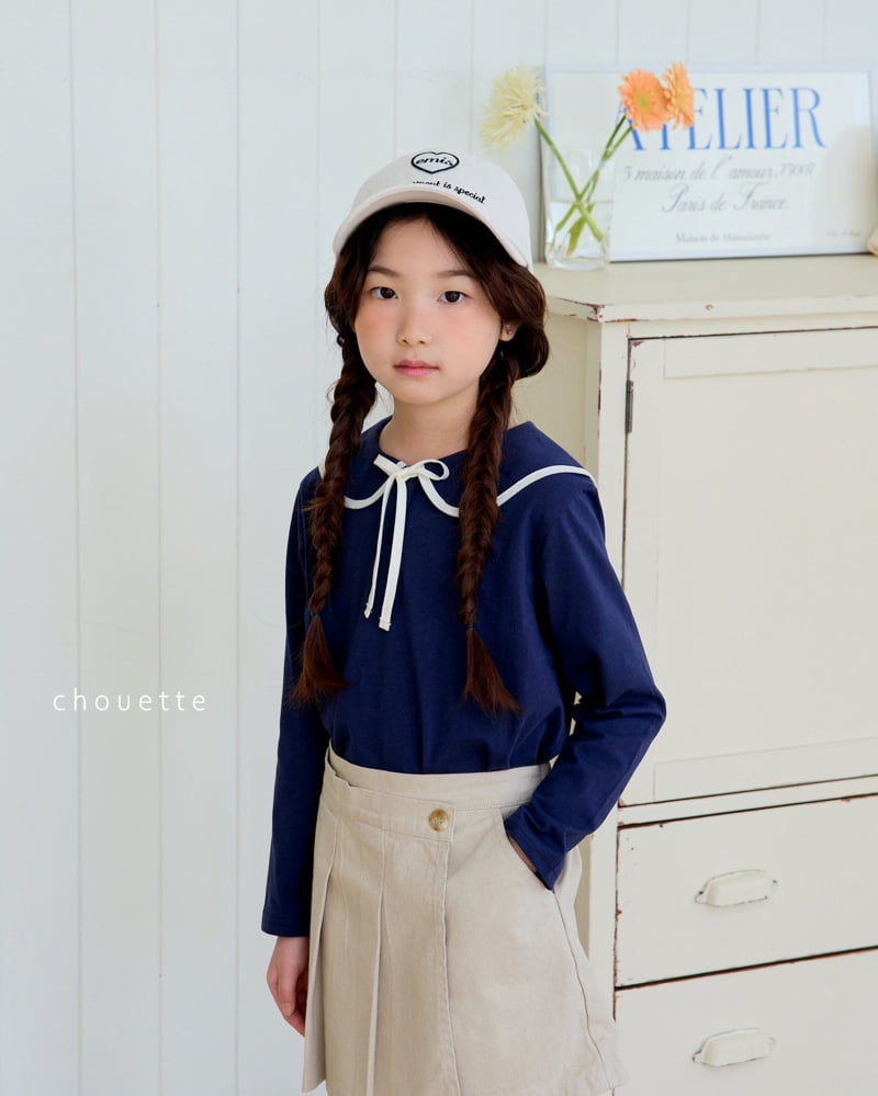 Chouette - Korean Children Fashion - #minifashionista - Ribbon Collar Tee - 10