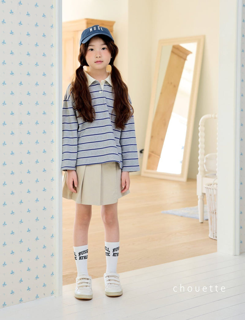 Chouette - Korean Children Fashion - #prettylittlegirls - Stripe Rubgy Tee - 9