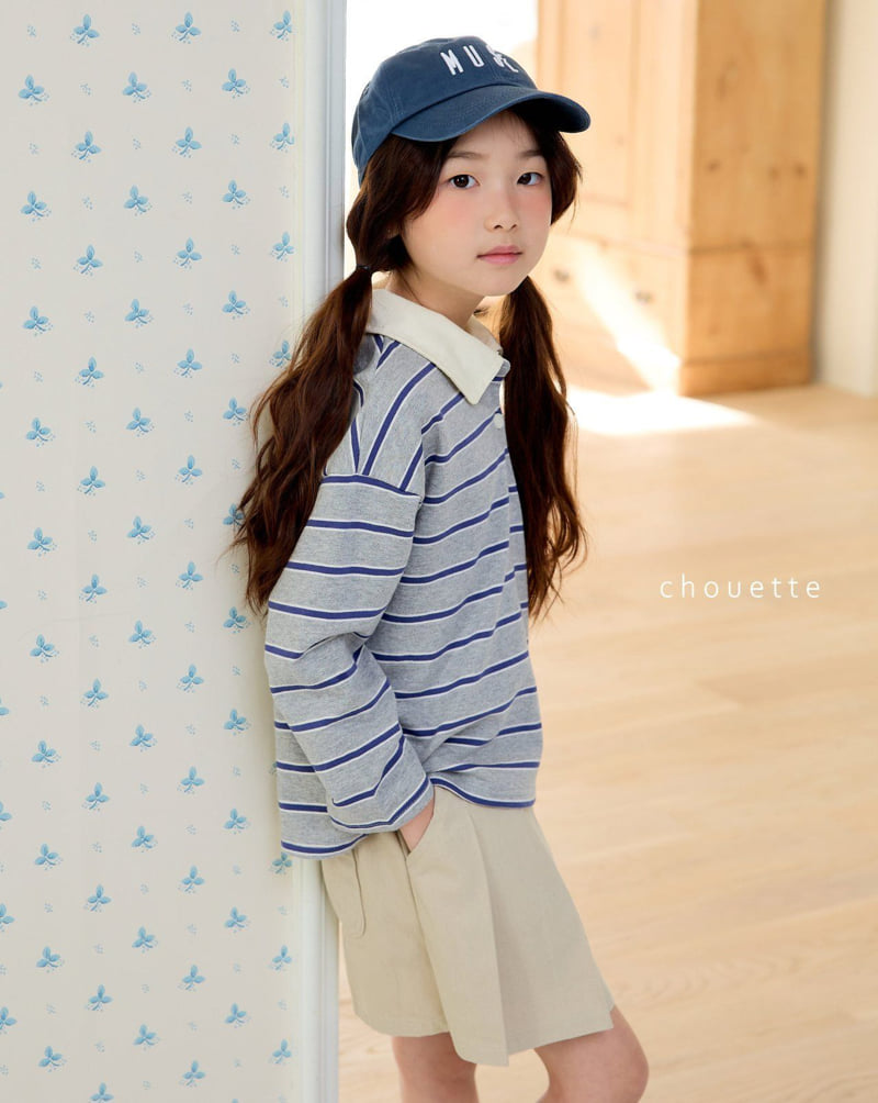 Chouette - Korean Children Fashion - #stylishchildhood - Stripe Rubgy Tee - 12