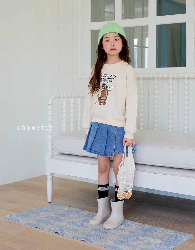 Chouette - Korean Children Fashion - #stylishchildhood - Denim Pleats Currot Skirt - 10