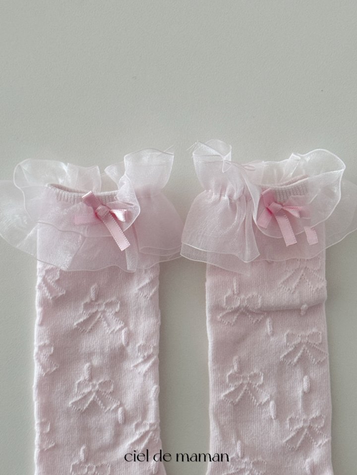Ciel De Maman - Korean Baby Fashion - #babyboutique - Ribbon Lace Socks - 6