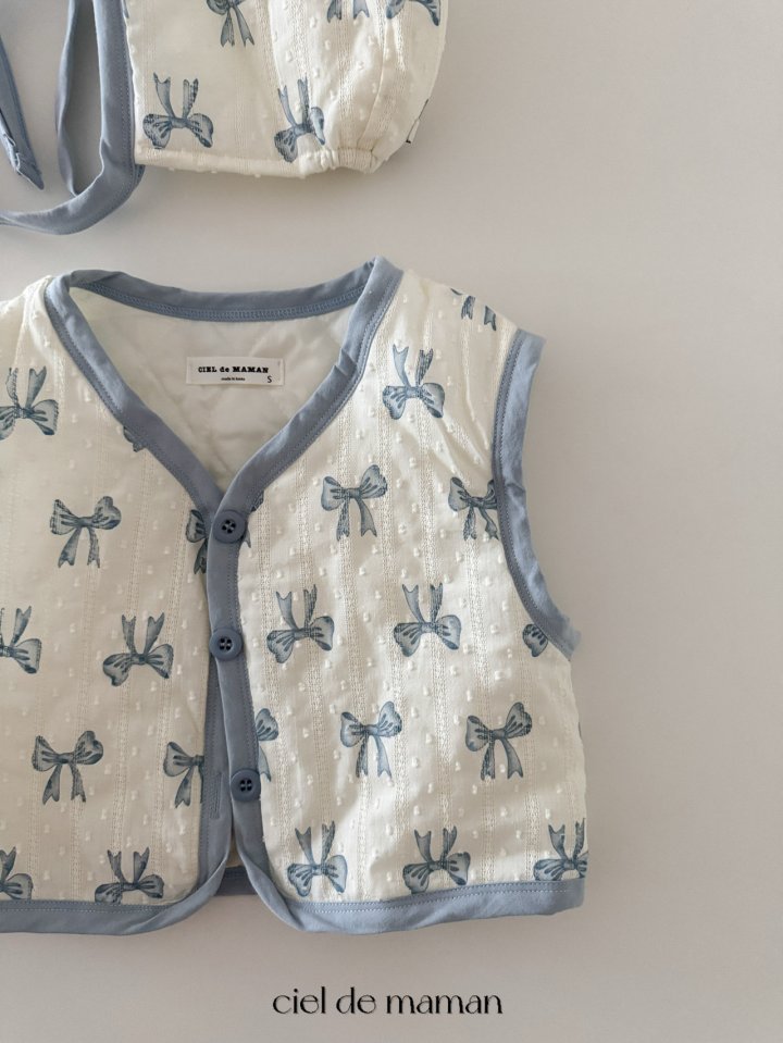 Ciel De Maman - Korean Baby Fashion - #babyboutique - Honey Vest Bonnet Set - 8