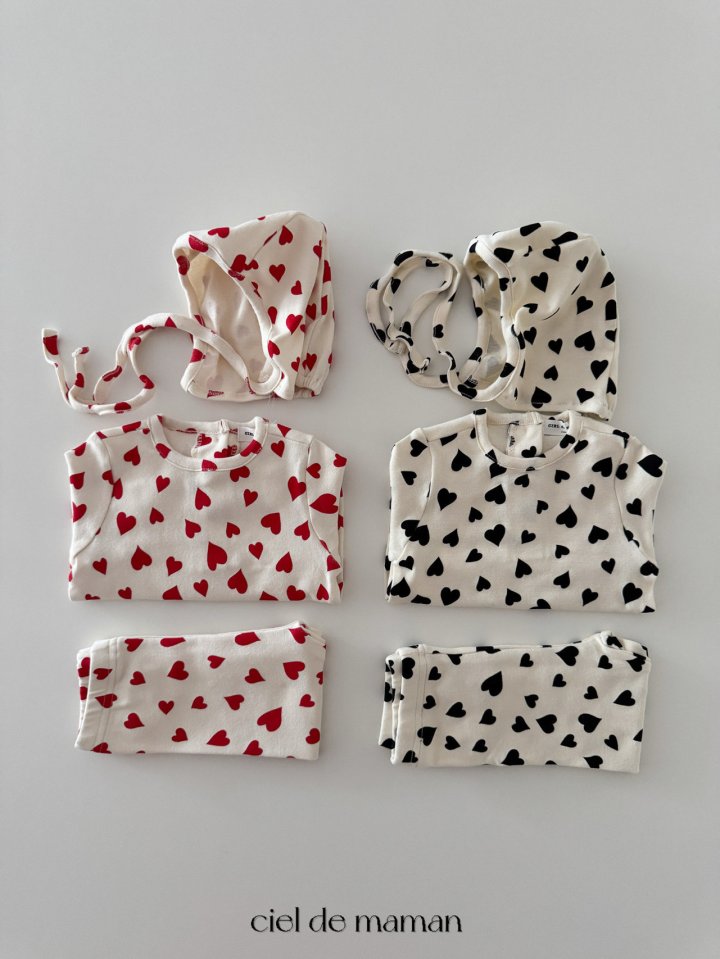 Ciel De Maman - Korean Baby Fashion - #babyboutique - Shinha Suit Set (Suit + Bonnet + Leggings Set)