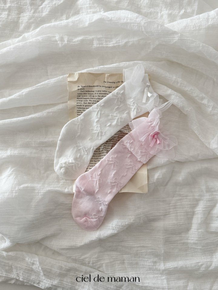Ciel De Maman - Korean Baby Fashion - #babyfashion - Ribbon Lace Socks - 9