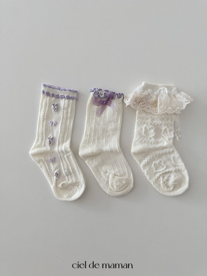 Ciel De Maman - Korean Baby Fashion - #babyfashion - Pretty Socks - 8