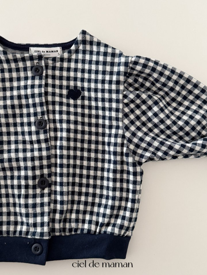 Ciel De Maman - Korean Baby Fashion - #babyfashion - Check Check Cardigan Bloomer Top Bottom Set - 9