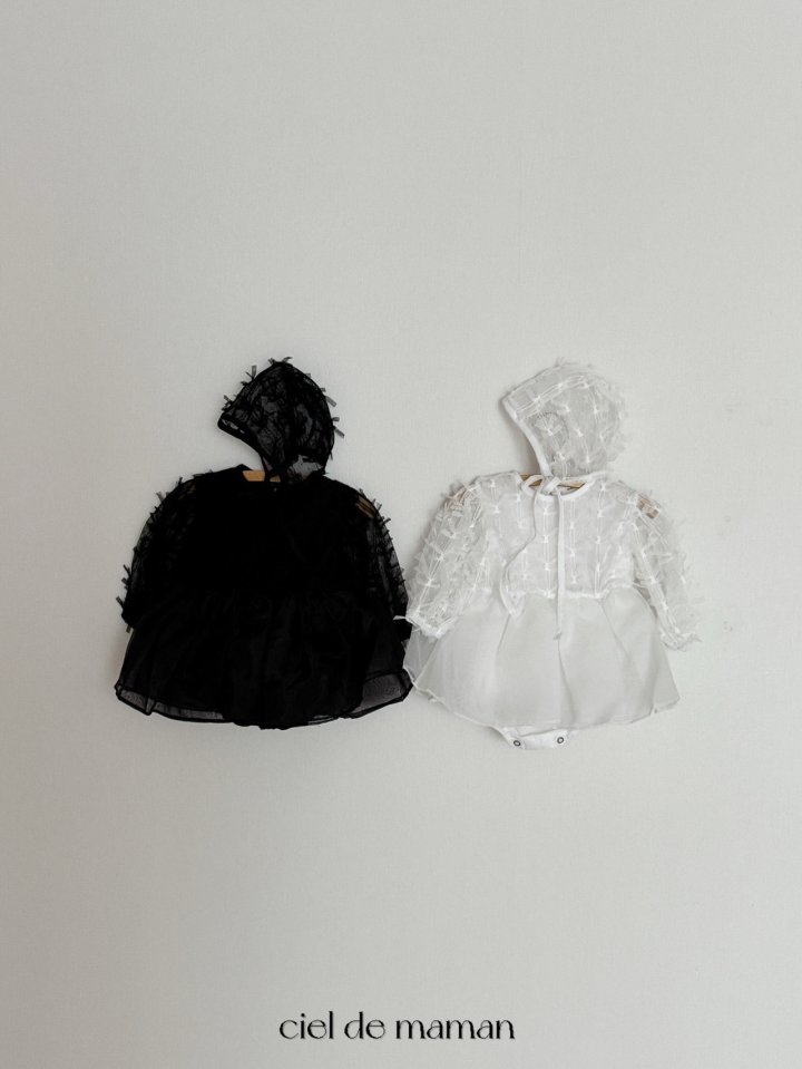 Ciel De Maman - Korean Baby Fashion - #babyfever - Ribbon Ballet Suit (Suit + Bonnet Set)