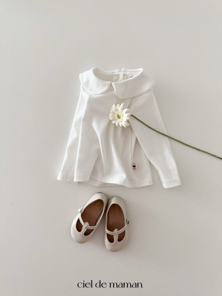 Ciel De Maman - Korean Baby Fashion - #babygirlfashion - Round Collar Tee - 2