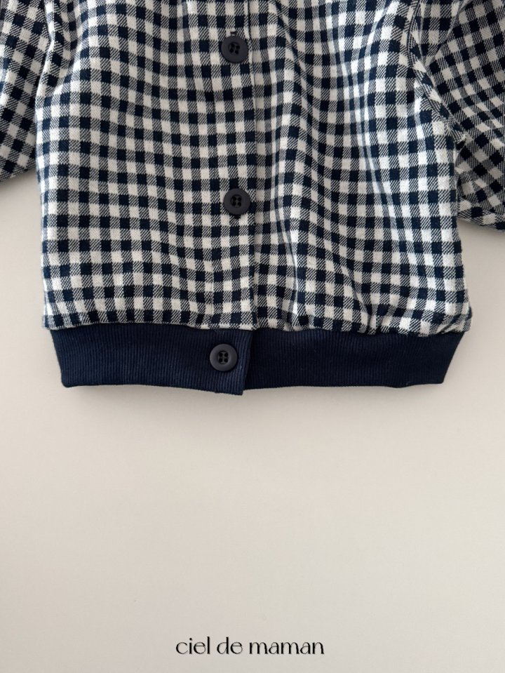 Ciel De Maman - Korean Baby Fashion - #babygirlfashion - Check Check Cardigan Bloomer Top Bottom Set - 11