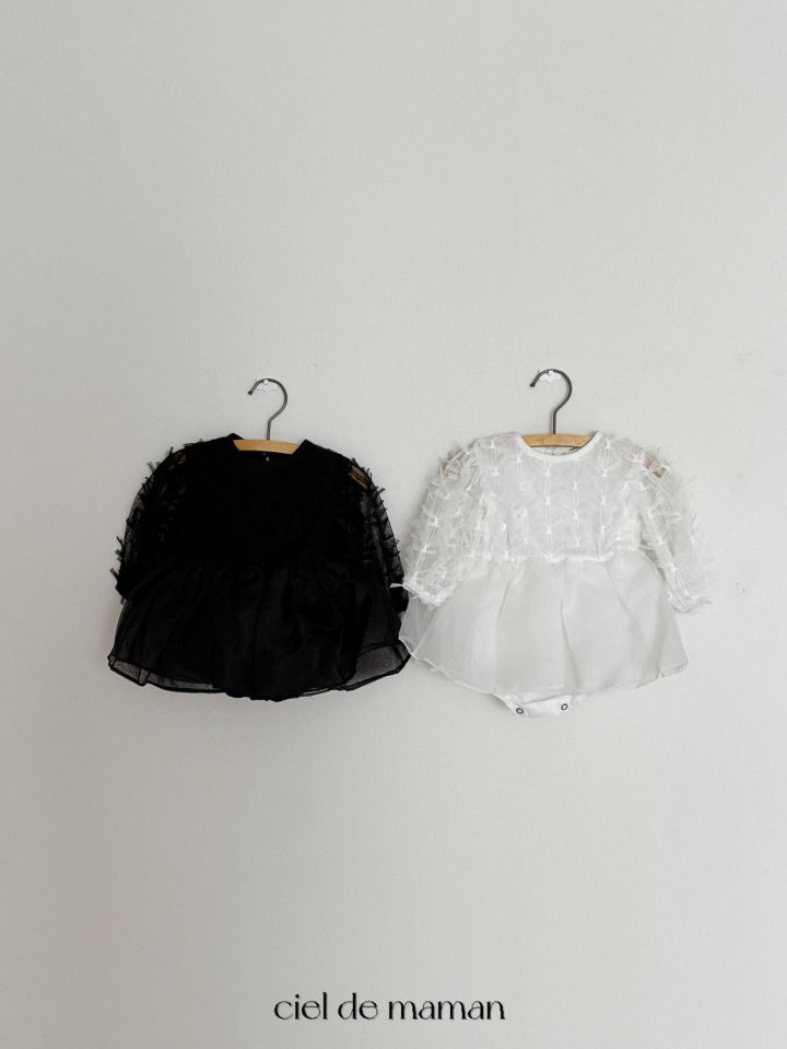 Ciel De Maman - Korean Baby Fashion - #babygirlfashion - Ribbon Ballet Suit (Suit + Bonnet Set) - 2