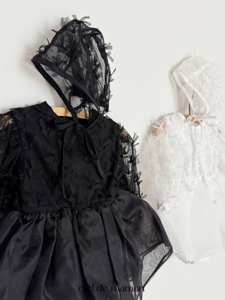 Ciel De Maman - Korean Baby Fashion - #babylifestyle - Ribbon Ballet Suit (Suit + Bonnet Set) - 3