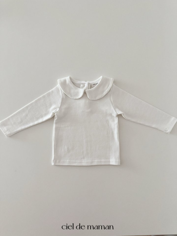 Ciel De Maman - Korean Baby Fashion - #babylifestyle - Round Collar Tee - 4