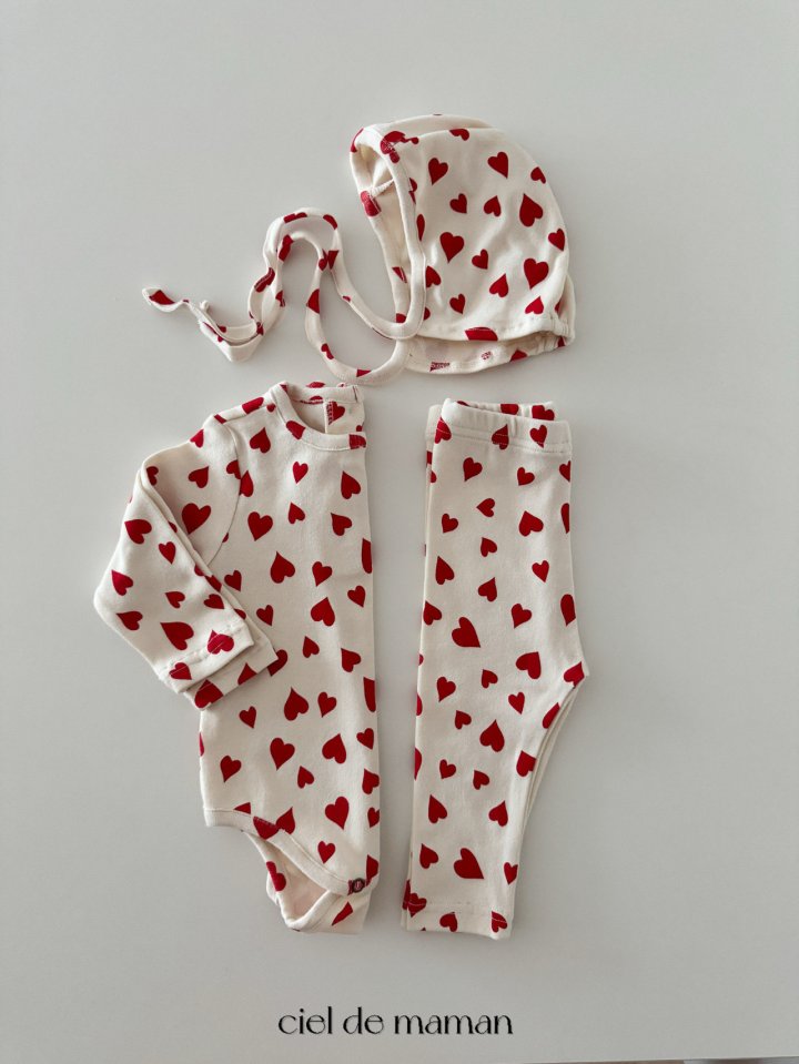 Ciel De Maman - Korean Baby Fashion - #babyoninstagram - Shinha Suit Set (Suit + Bonnet + Leggings Set) - 8