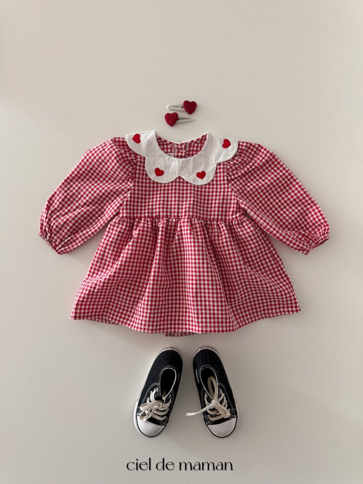 Ciel De Maman - Korean Baby Fashion - #babyoninstagram - Check Scallop Suit - 2