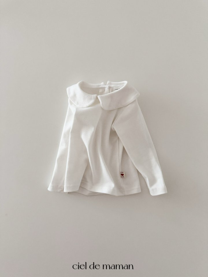 Ciel De Maman - Korean Baby Fashion - #babyootd - Round Collar Tee - 5