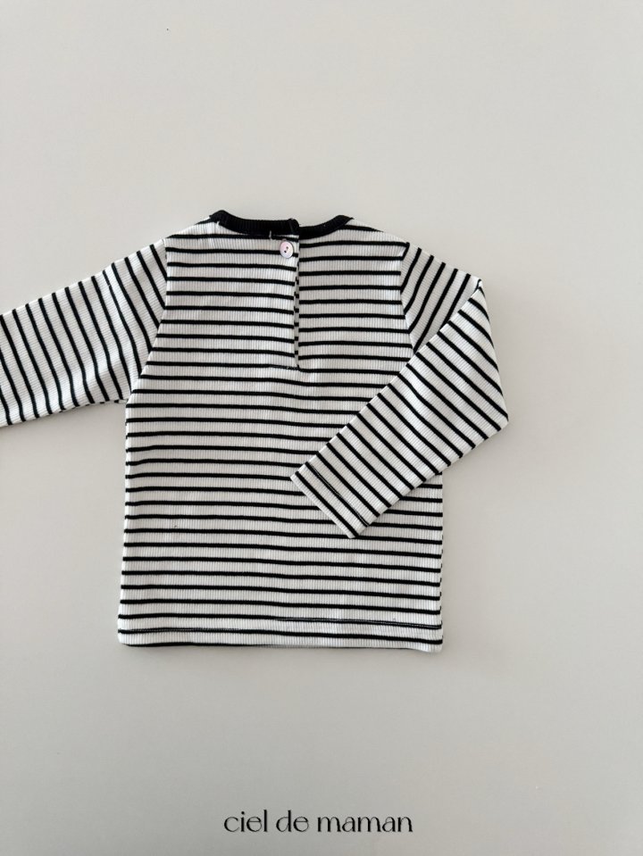 Ciel De Maman - Korean Baby Fashion - #babyootd - Stripe Tee - 3