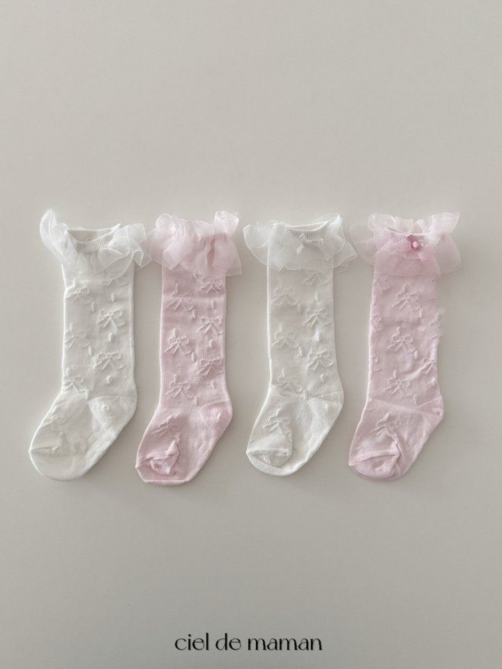 Ciel De Maman - Korean Baby Fashion - #babyoutfit - Ribbon Lace Socks