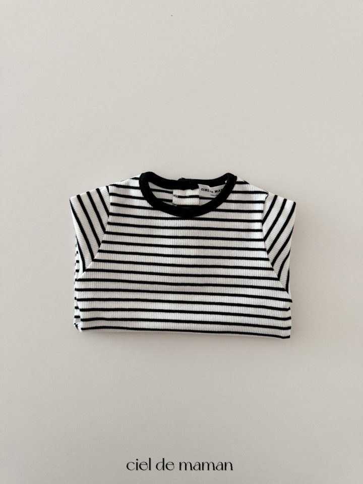 Ciel De Maman - Korean Baby Fashion - #babyootd - Stripe Tee - 4