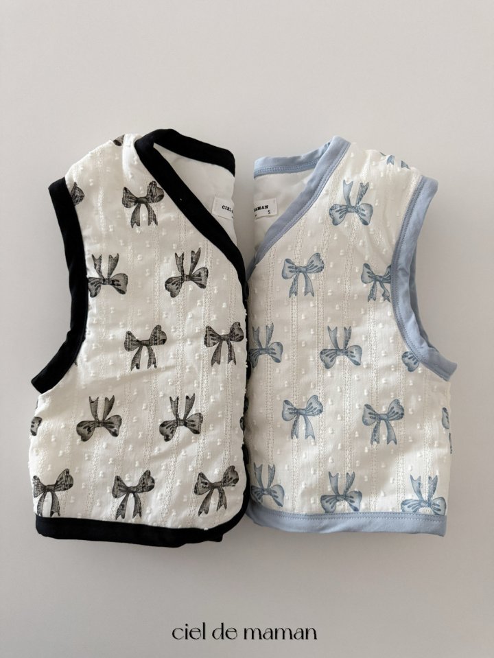Ciel De Maman - Korean Baby Fashion - #babyoutfit - Honey Vest Bonnet Set - 2