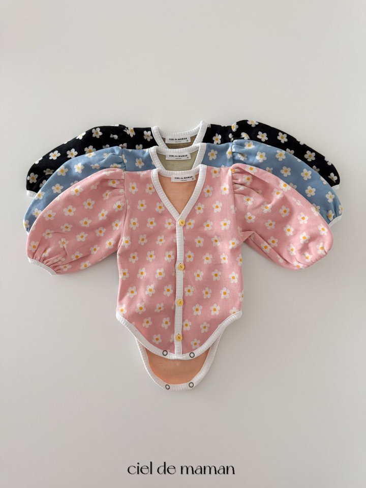 Ciel De Maman - Korean Baby Fashion - #babyoutfit - Spring Flower Bonnet Suit