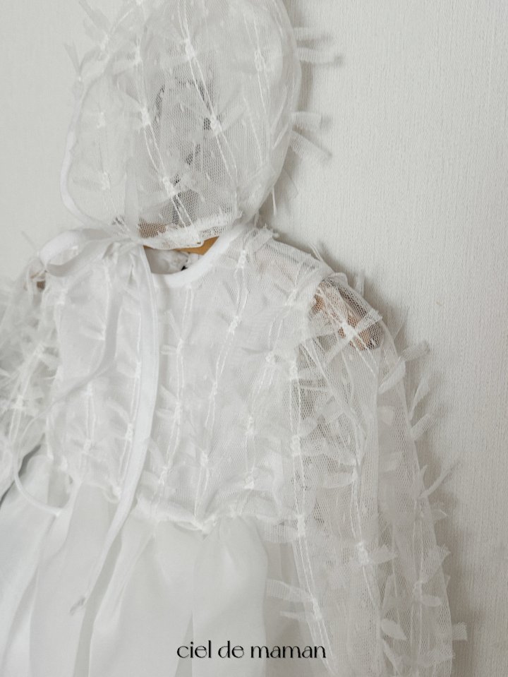 Ciel De Maman - Korean Baby Fashion - #babyoutfit - Ribbon Ballet Suit (Suit + Bonnet Set) - 7