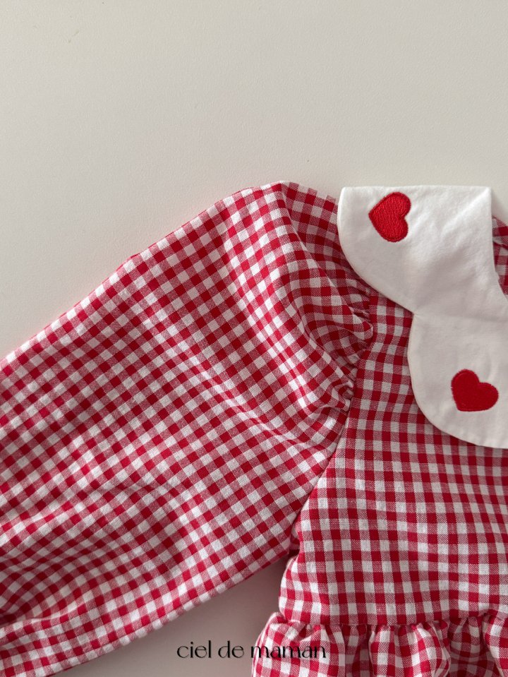 Ciel De Maman - Korean Baby Fashion - #babyoutfit - Check Scallop Suit - 5