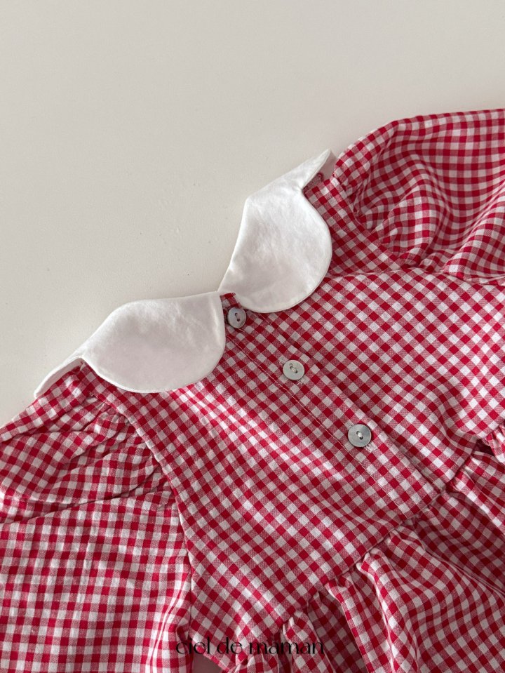 Ciel De Maman - Korean Baby Fashion - #babywear - Check Scallop Suit - 6
