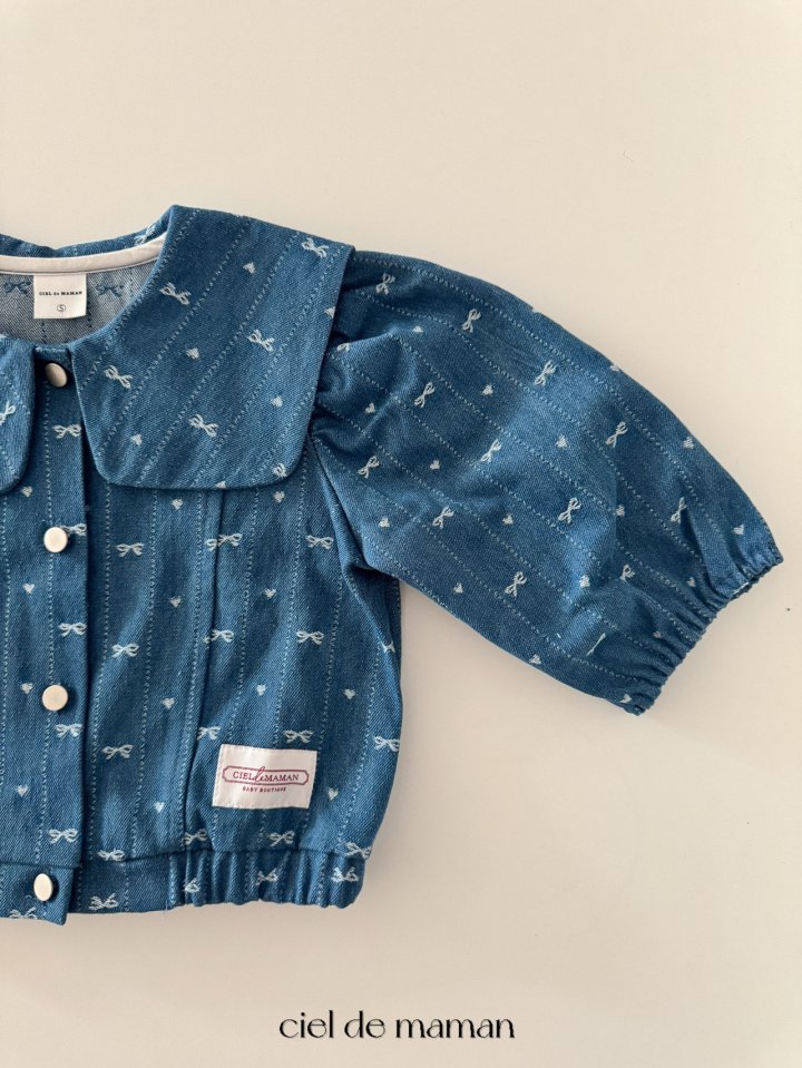 Ciel De Maman - Korean Baby Fashion - #babywear - Sailor Denim Top Bottom Set - 5