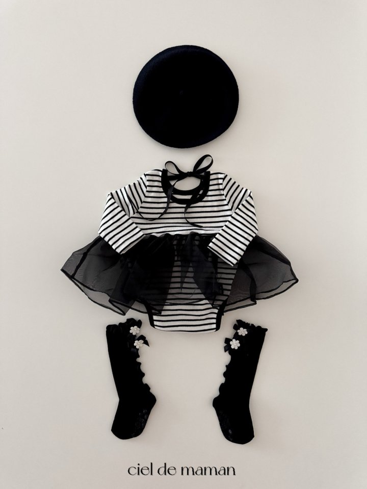 Ciel De Maman - Korean Baby Fashion - #onlinebabyboutique - Stripe Suit