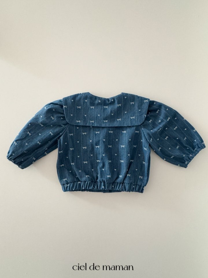 Ciel De Maman - Korean Baby Fashion - #smilingbaby - Sailor Denim Top Bottom Set - 8