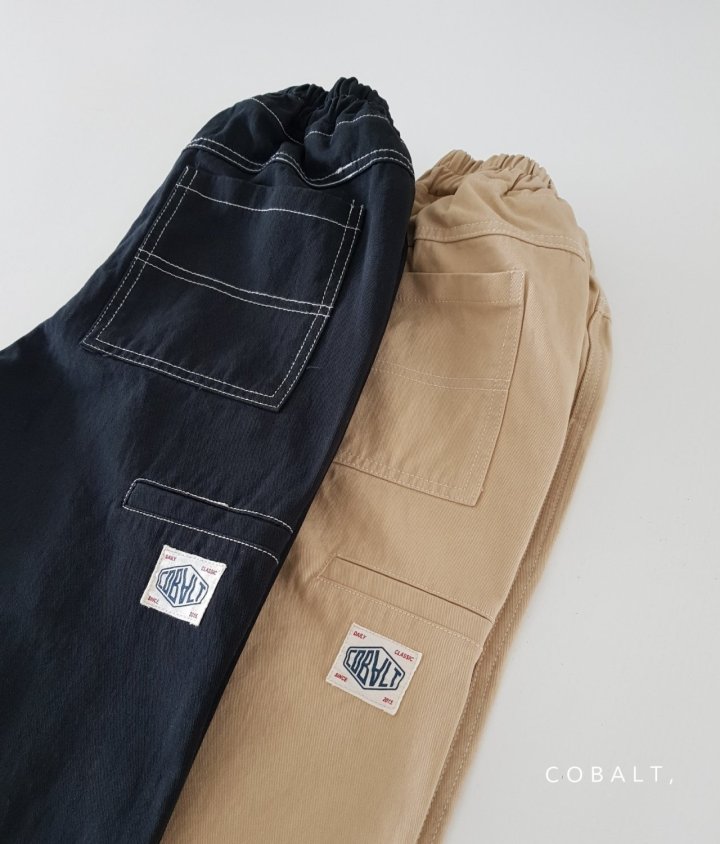 Cobalt - Korean Children Fashion - #toddlerclothing - Label Work Pants - 4