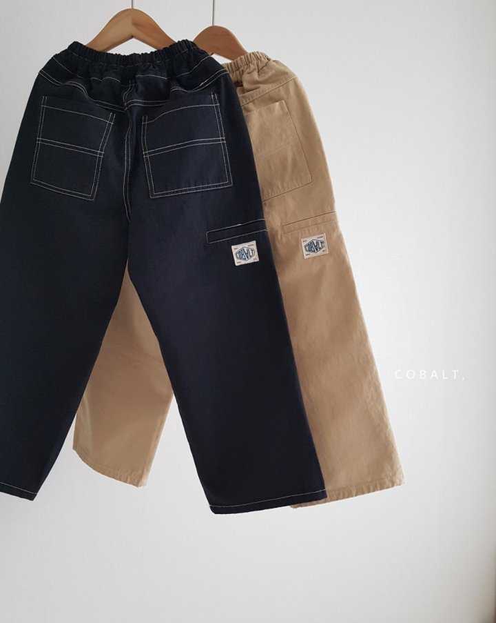 Cobalt - Korean Children Fashion - #toddlerclothing - Label Work Pants - 3