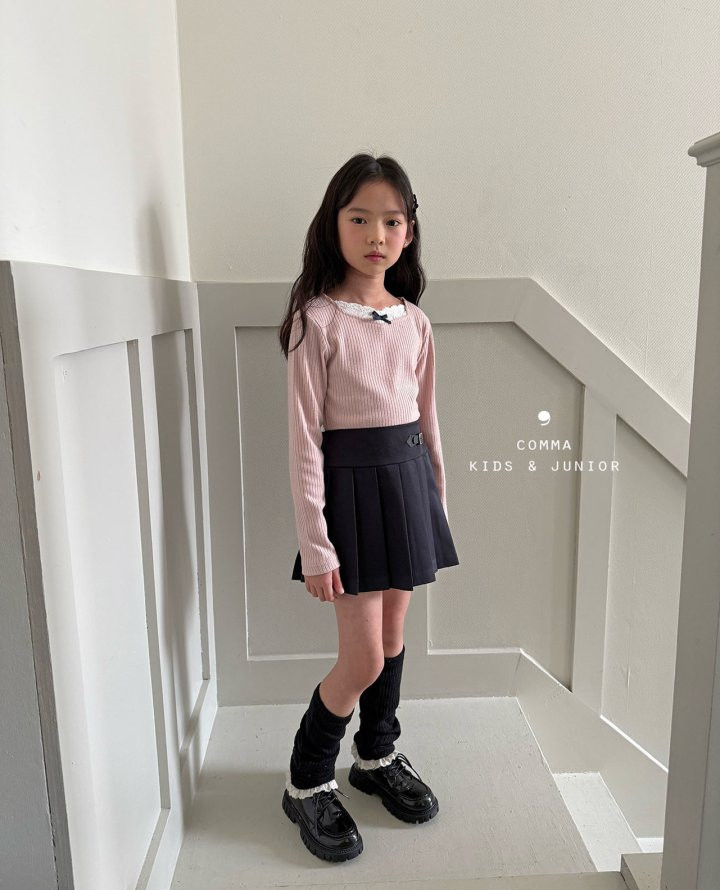 Comma - Korean Children Fashion - #Kfashion4kids - Lace Ribbon Tee - 9