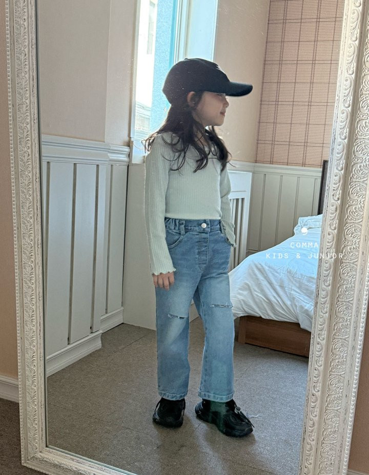 Comma - Korean Children Fashion - #Kfashion4kids - Square Rib Tee - 2