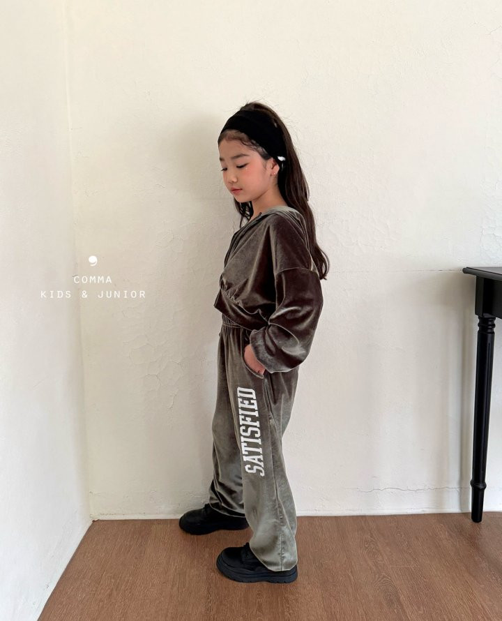 Comma - Korean Children Fashion - #Kfashion4kids - Velvet Hood Zip-up Jacket - 6