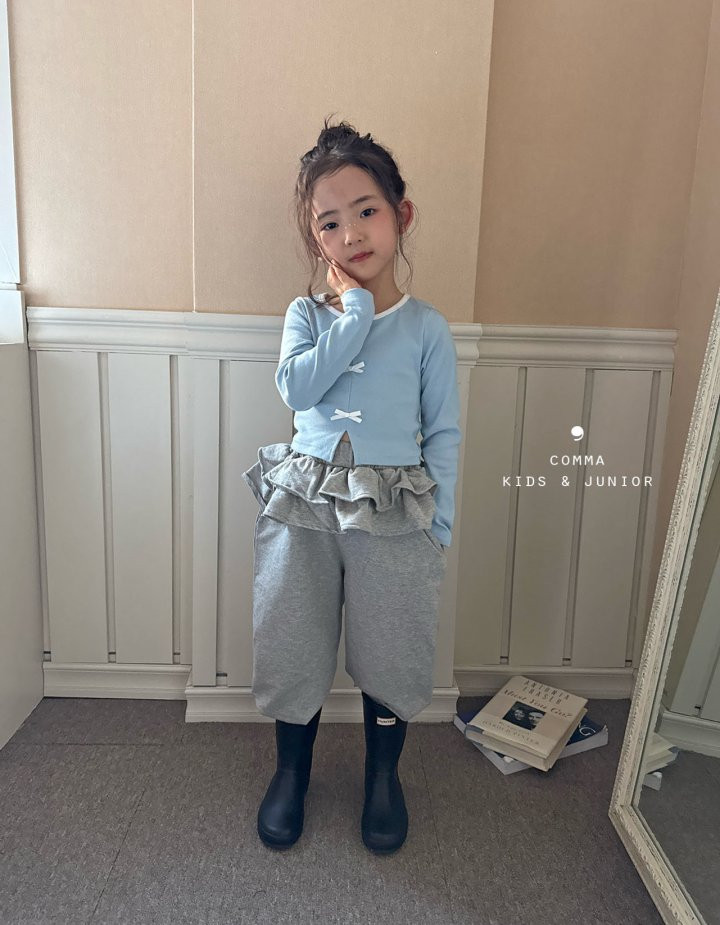 Comma - Korean Children Fashion - #childofig - Ribbon Slit Tee