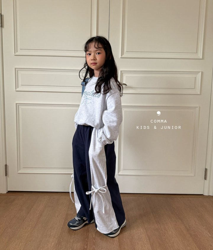 Comma - Korean Children Fashion - #childofig - Ribbon Embroideery Sweatshirts - 5